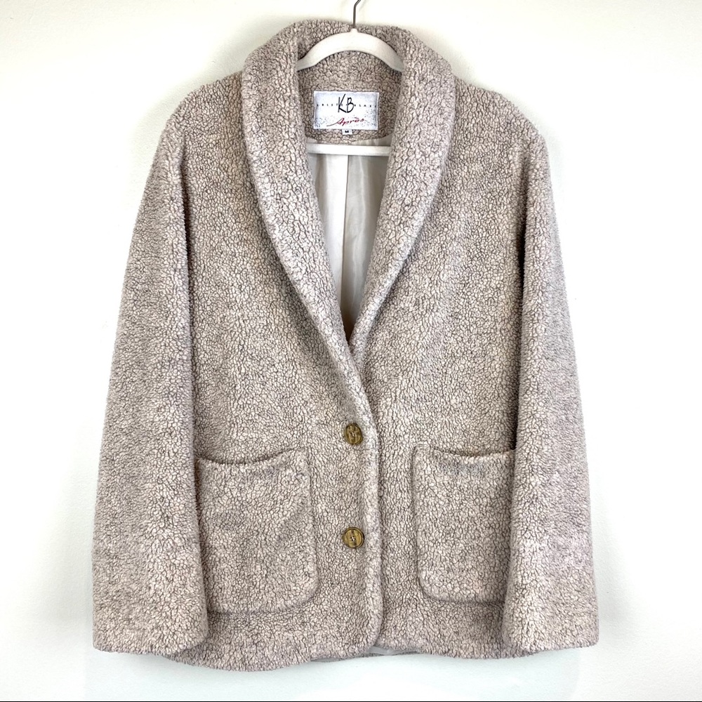 Kristen Blake Apres Teddy Bear Jacket Coat Sz M